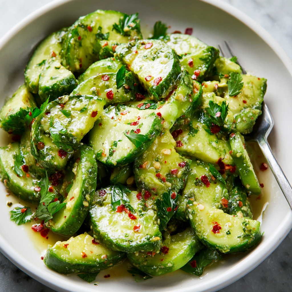 Cucumber Avocado Salad (The 5-Minute &#8220;Glow&#8221; Salad)
