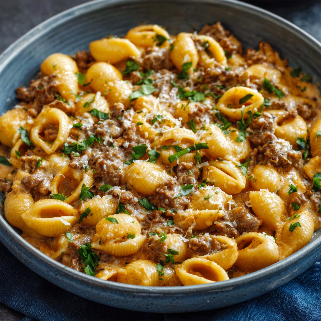 Creamy Beef and Shells: The 30-Minute Dinner Hero