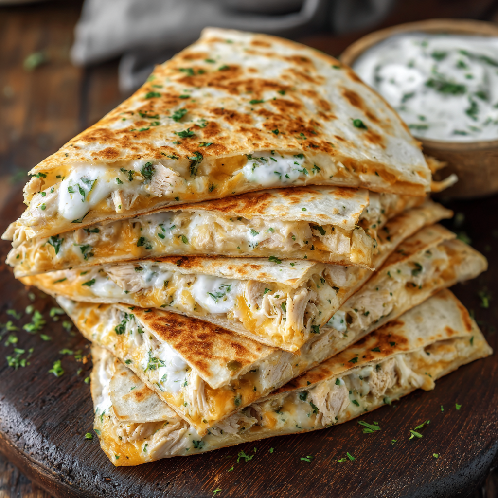 High-Protein Chicken Ranch Quesadilla: Crispy, Creamy &#038; Low-Carb