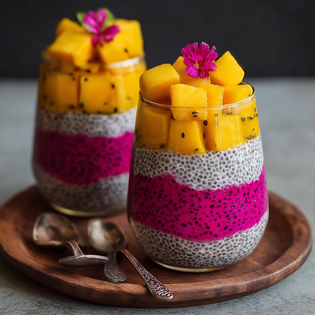 Mango and Dragon Fruit Chia Pudding: The Tropical Superfood Breakfast