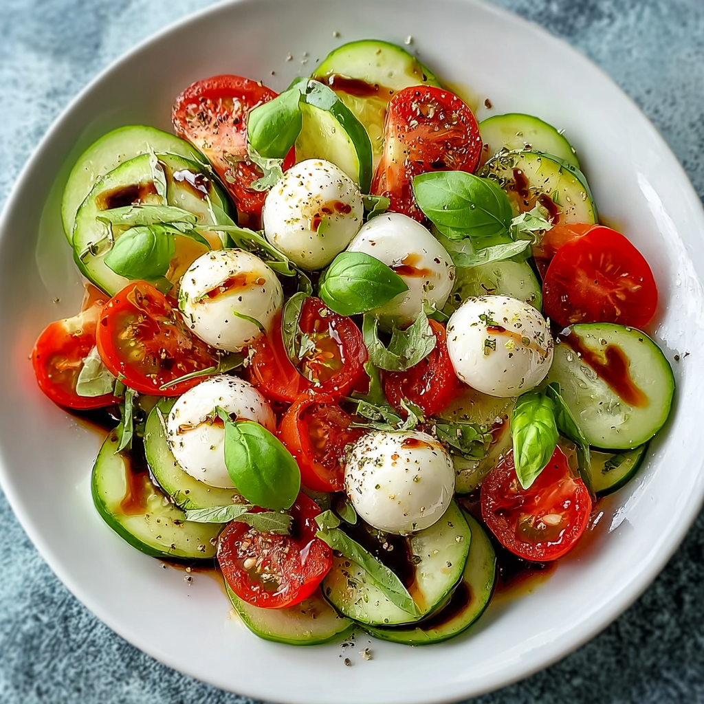 Cucumber Caprese Salad: Fresh, Light &#038; The Ultimate Summer Crunch
