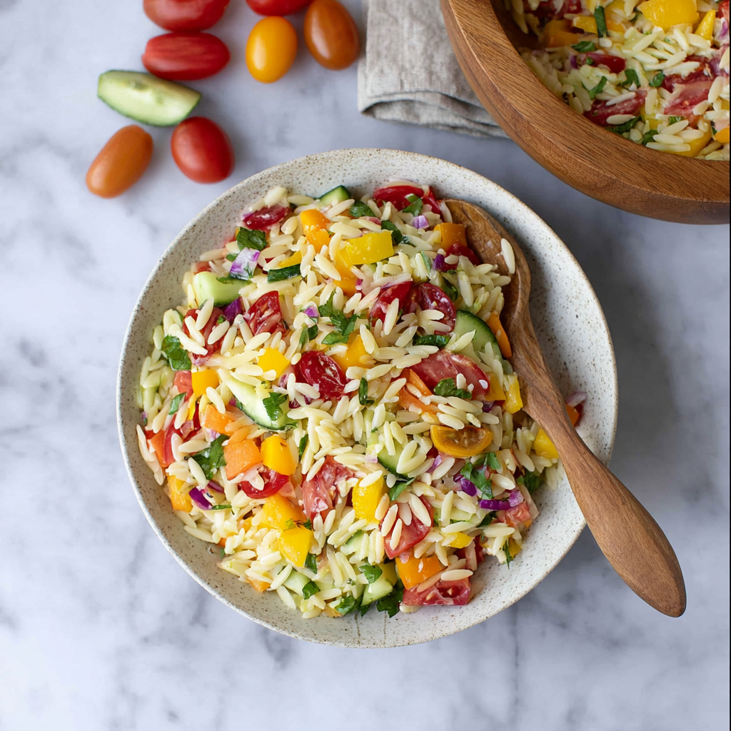 Rainbow Orzo Salad: The Science of High-Fiber, High-Crunch Meal Prep