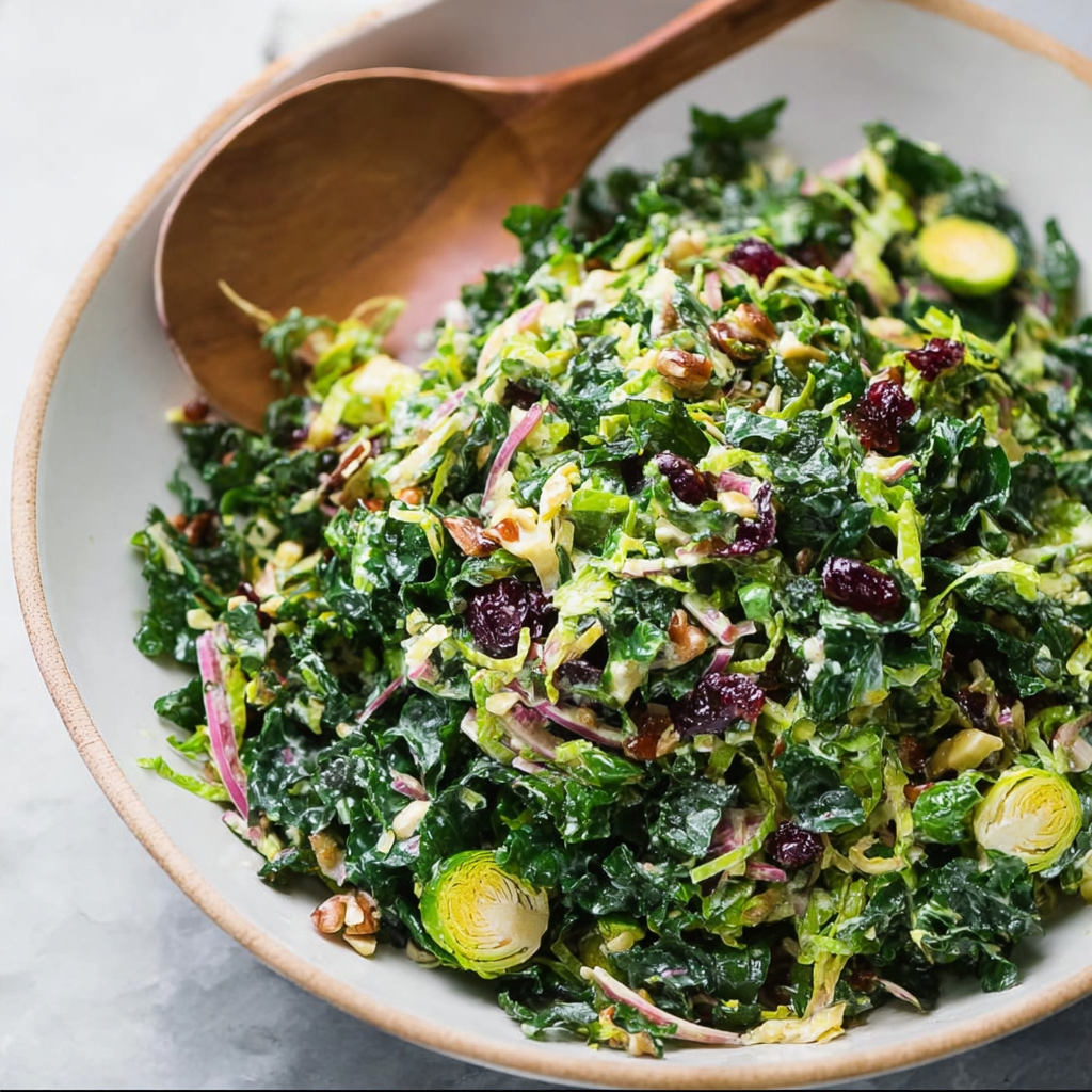 Simple Kale and Brussels Sprout Salad: The Ultimate Nutrient-Dense Crunch