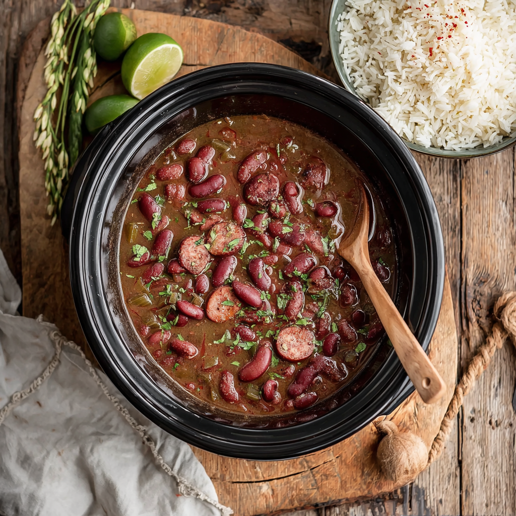 Slow Cooker Cajun Red Beans and Rice: The Science of &#8220;Creamy&#8221; Starch Extraction