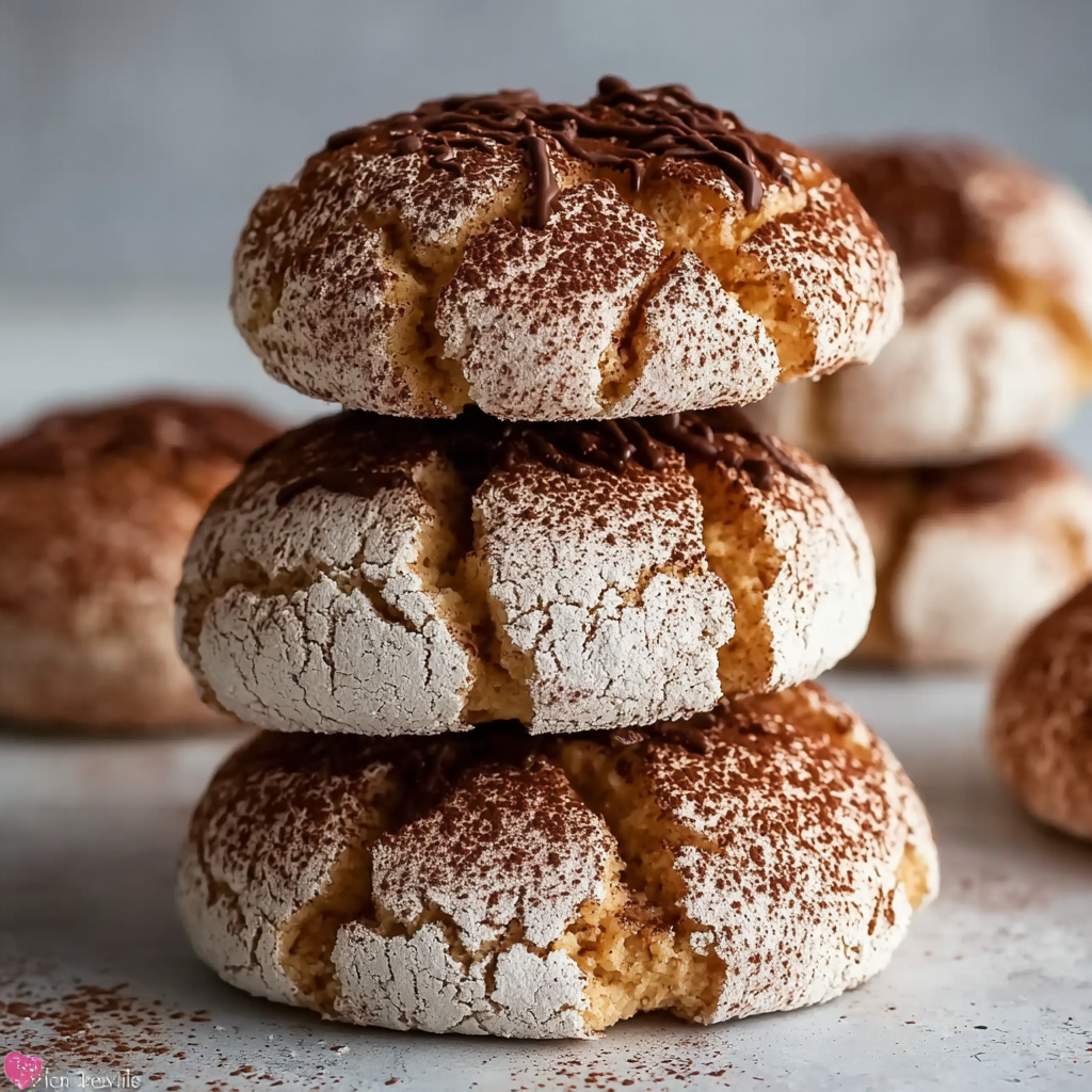 Tiramisu Crinkle Cookies: The Science of &#8220;Dual-Phase&#8221; Flavor