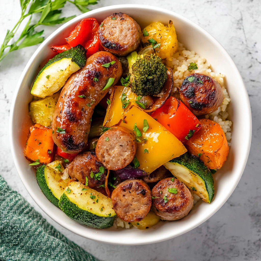 Air Fryer Chicken Sausage and Veggies: The Science of &#8220;Differential Thermal Roasting&#8221;