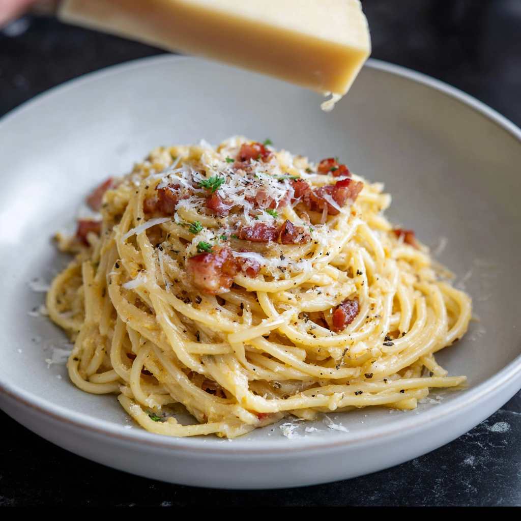 Spaghetti Carbonara (Easy Bacon Version)