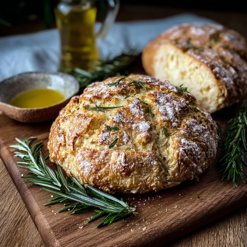Homemade Garlic &#038; Rosemary Bread – Perfectly Crispy and Soft