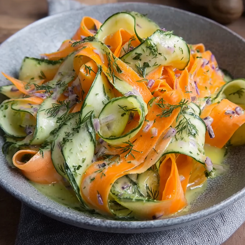 Carrot &#038; Cucumber Ribbon Salad (Vegan + Gluten-Free)