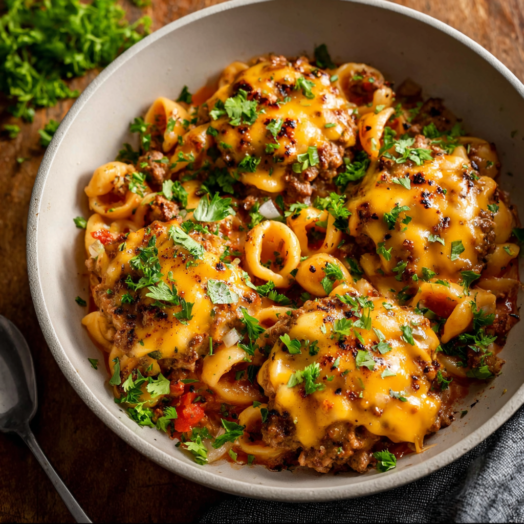 One Pan Lightened Up Hamburger Helper: A Healthier Comfort Food Classic