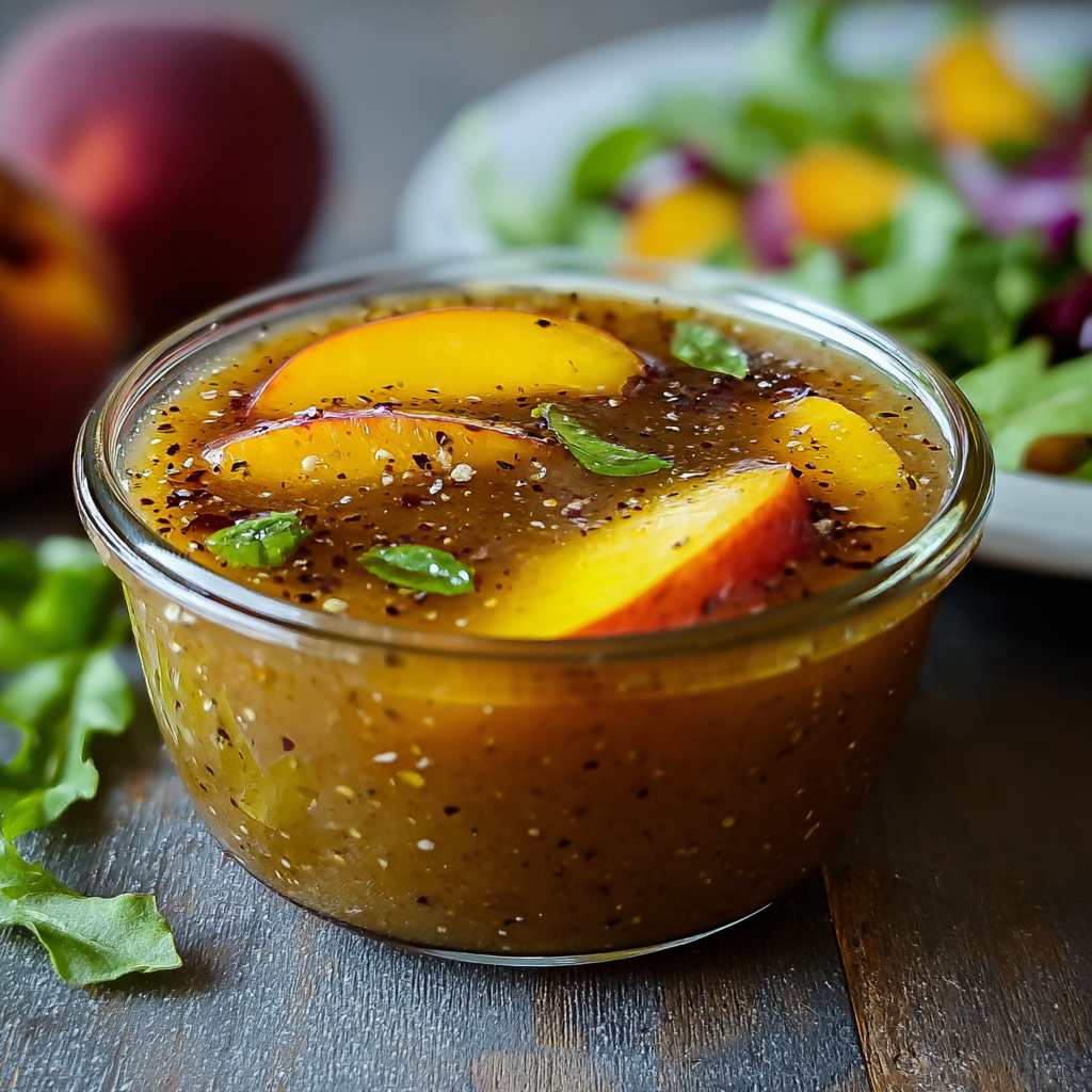 The Flavor Architect: Peach Honey Dijon Balsamic Vinaigrette