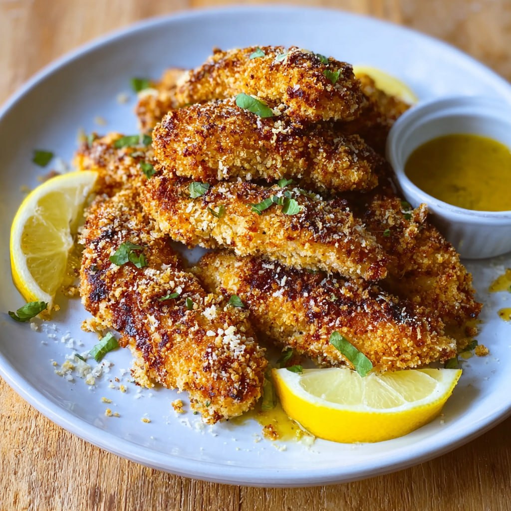 Lemon Parmesan Chicken Tenders (Crispy, Juicy &#038; Done in 30 Minutes)