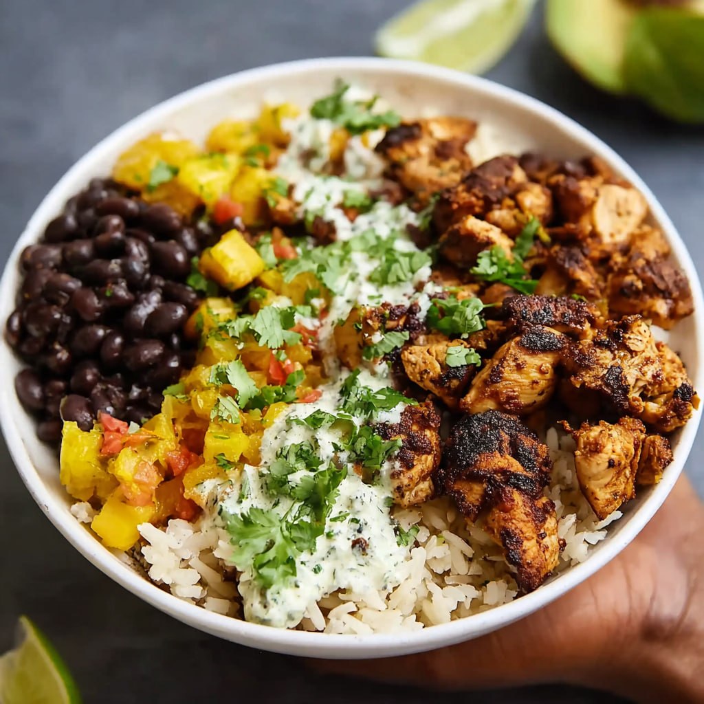 Cuban Chicken &#038; Black Bean Rice Bowls (Bright, Garlicky, 30-Minute Dinner)