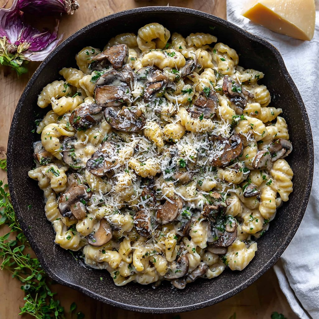 Creamy Roasted Garlic &#038; Mushroom Pasta (30-Minute Restaurant-Quality Comfort)