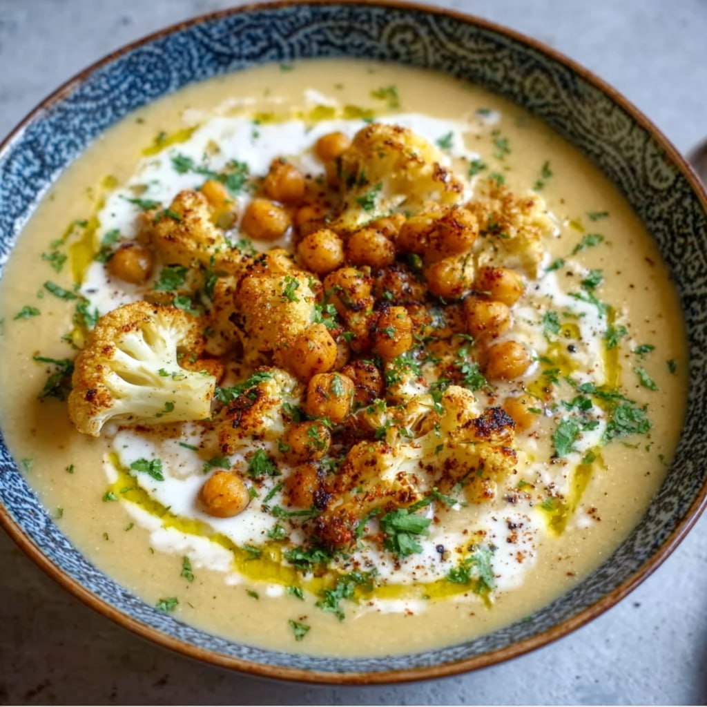 Roasted Cauliflower and Chickpea Soup (Creamy, Cozy &#038; Plant-Powered in 45 Min)