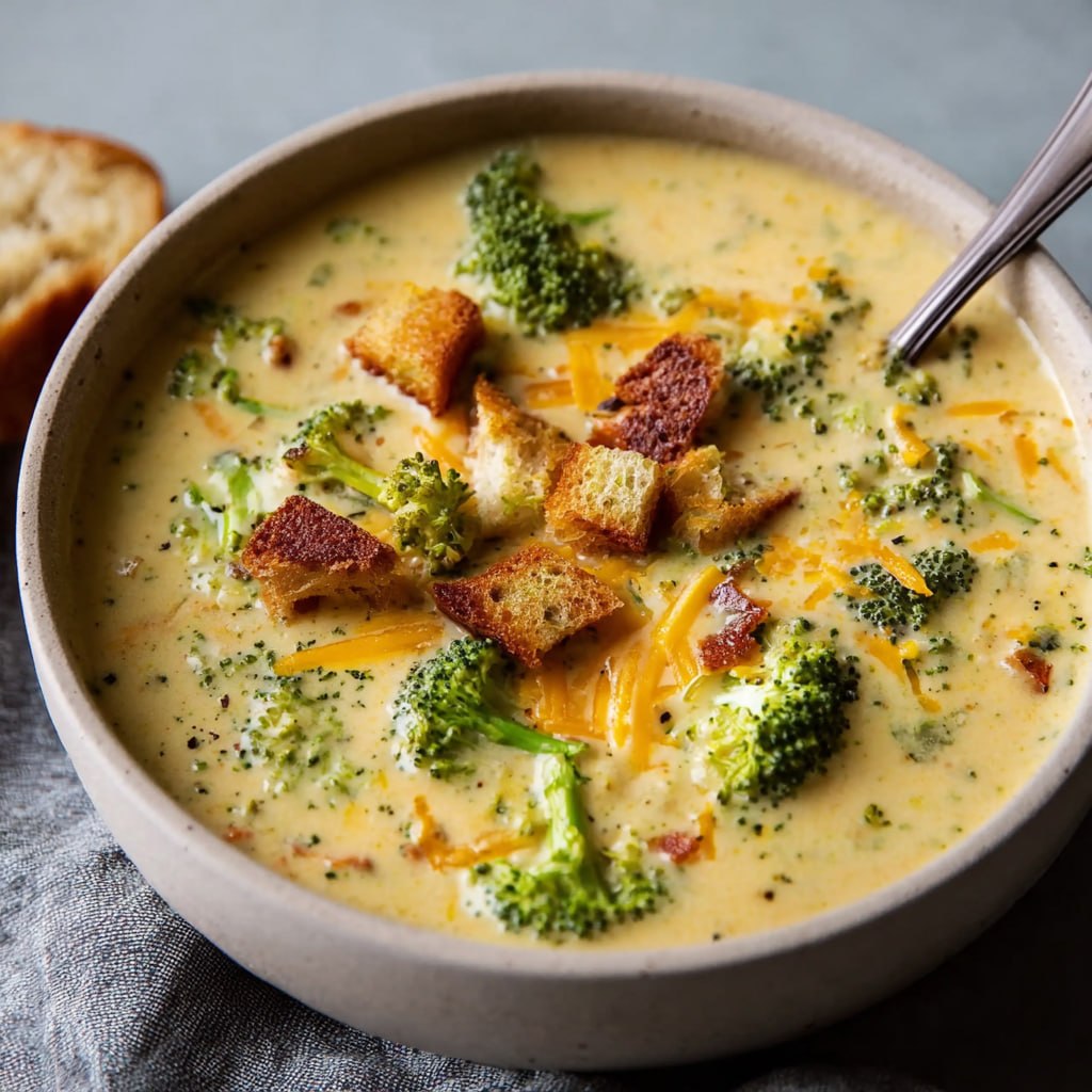 Broccoli Cheddar Soup (Panera Copycat — Creamy, Cheesy &#038; 30 Minutes)