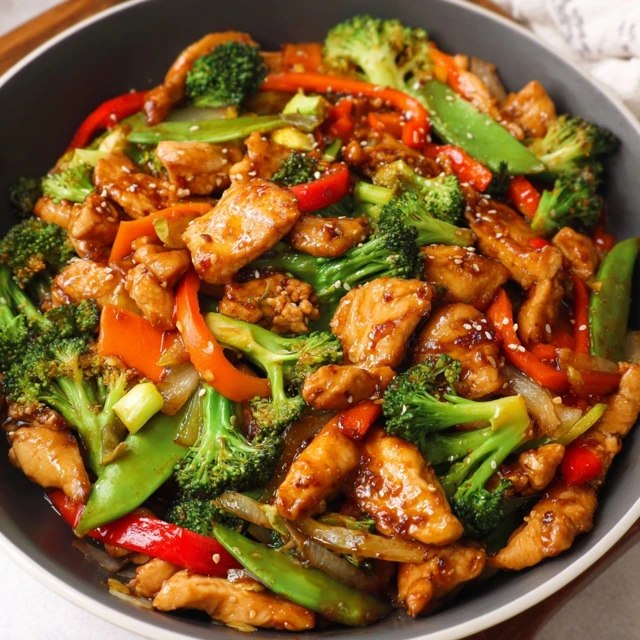 Chicken Stir Fry With Vegetables (Garlic-Soy-Ginger Sauce, 25 Min)