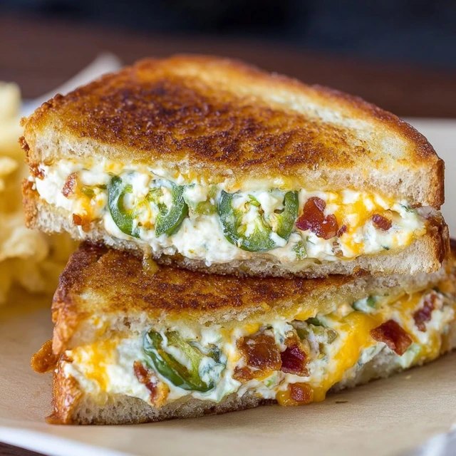 Jalapeño Popper Grilled Cheese (Cream Cheese, Cheddar, Bacon, Pickled Jalapeños, 20 Min)