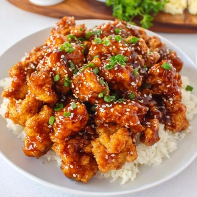 General Tso&#8217;s Chicken (Crispy Battered Chicken, Sweet-Spicy Glaze, Sesame, Scallions, 35 Min)