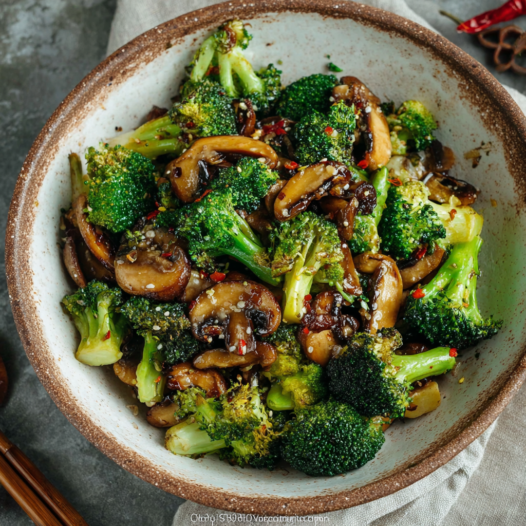 Broccoli and Mushroom Stir Fry
