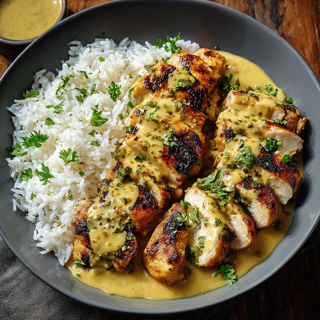 Honey Mustard Chicken with Rice