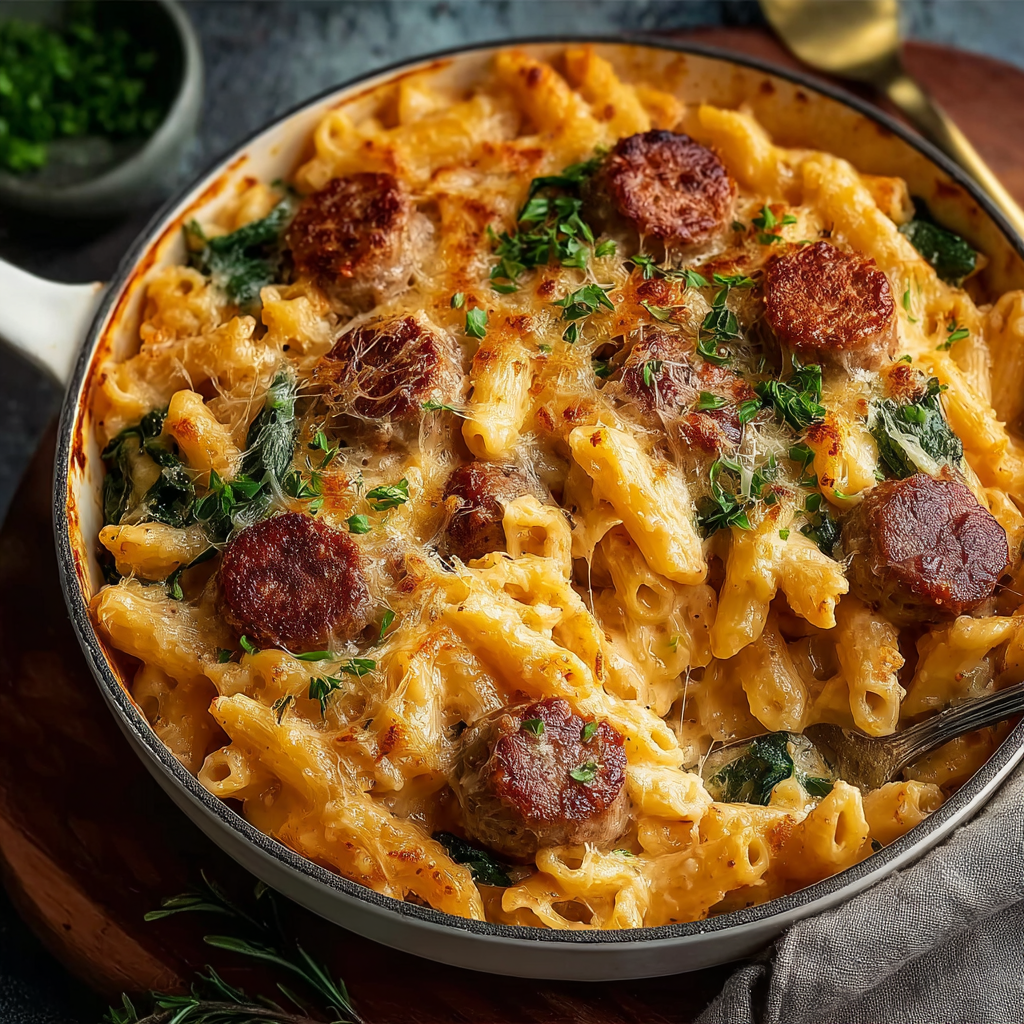 One-Pot Creamy Cajun Sausage Pasta