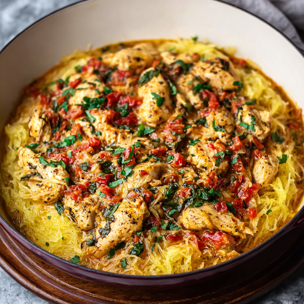Tuscan Chicken and Spaghetti Squash