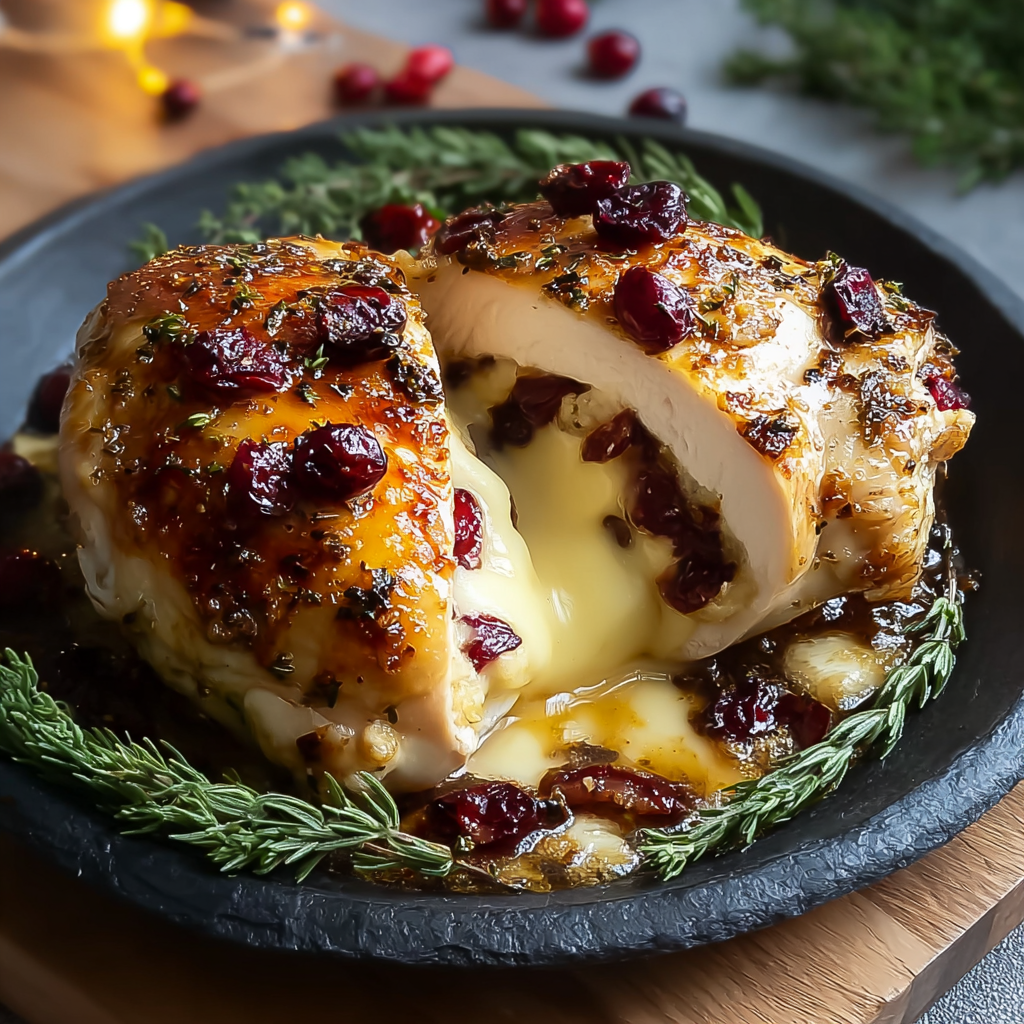 Cranberry Brie Stuffed Chicken – Savory, Sweet, and Showstopping