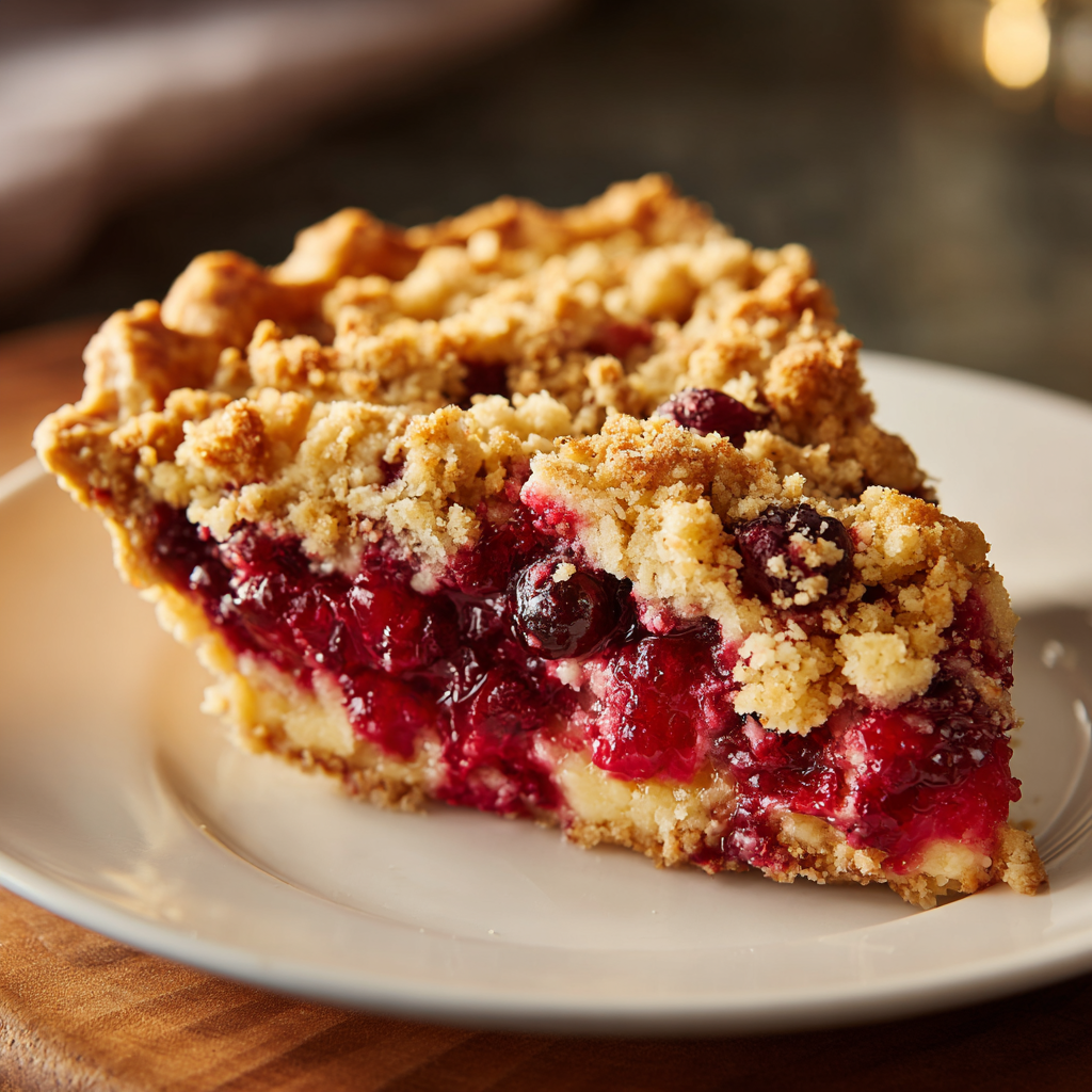 Cranberry Pie with Streusel Topping (Sweet, Tart &#038; Perfectly Crumbly)