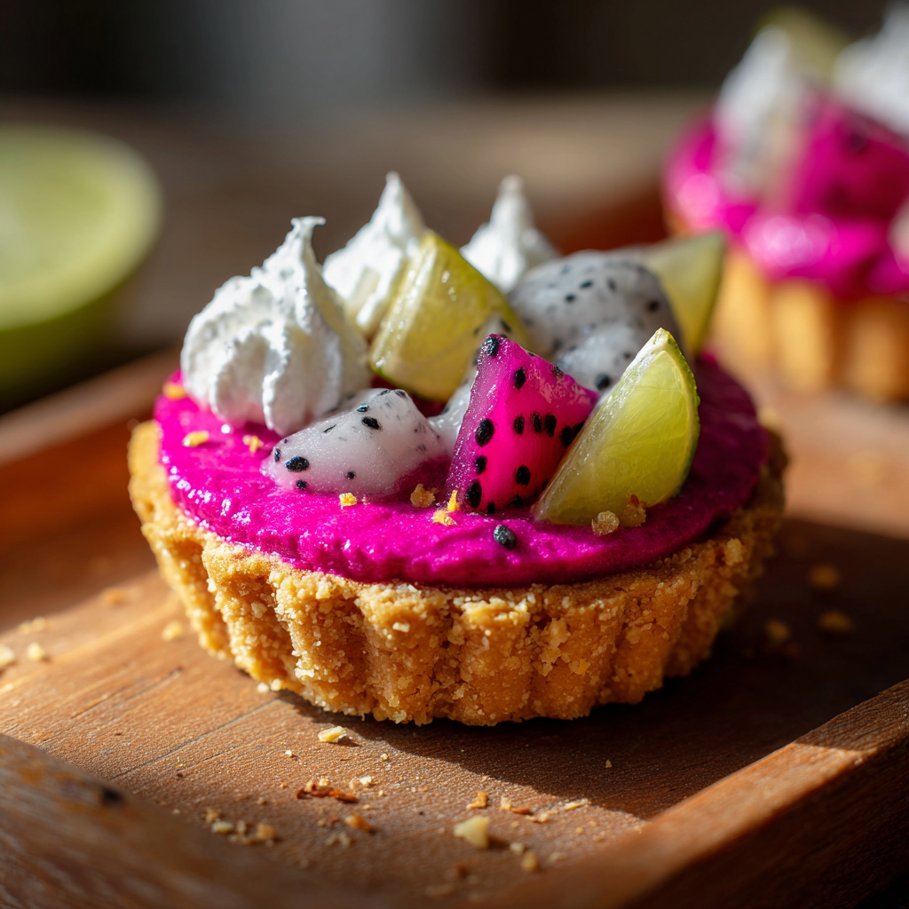 Tropical Pitaya &#038; Lime Tarts (Bright, Creamy &#038; Refreshingly Sweet)
