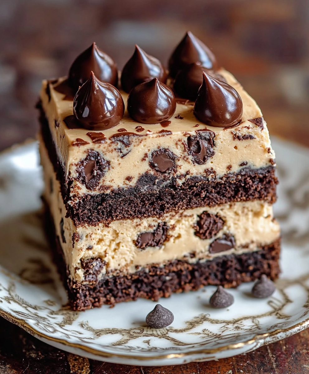 Cookie Dough Brownie Cake (Decadent, Fudgy &#038; Bakery-Style)