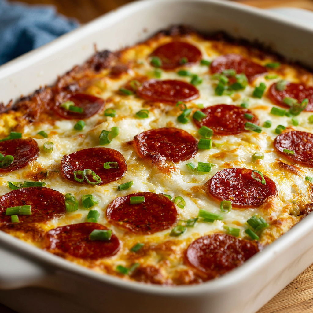 Easy Low Carb Pizza Casserole