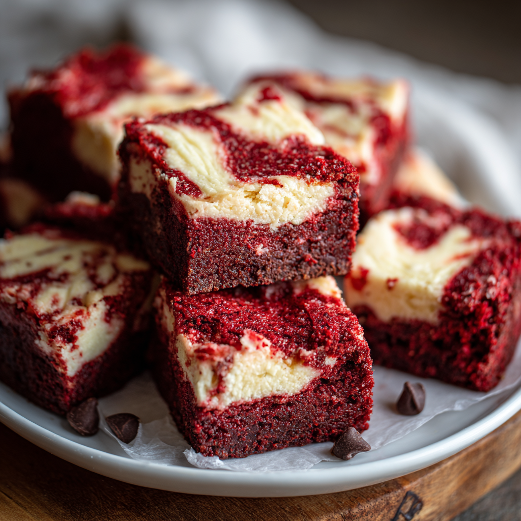 Red Velvet Cream Cheese Brownies