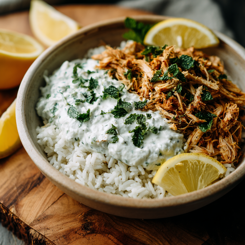 Dump-and-Bake Chicken Tzatziki with Rice