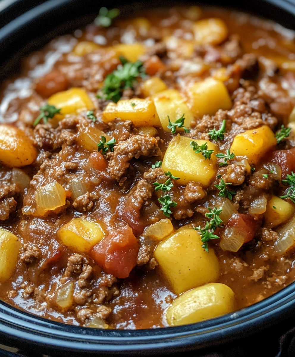 Homemade Slow Cooker Cowboy Casserole