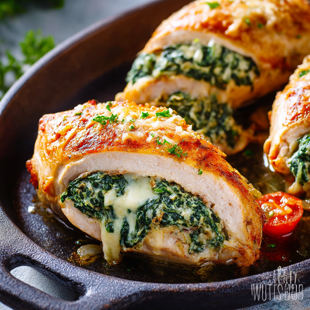 Spinach &amp; Cheese Stuffed Chicken