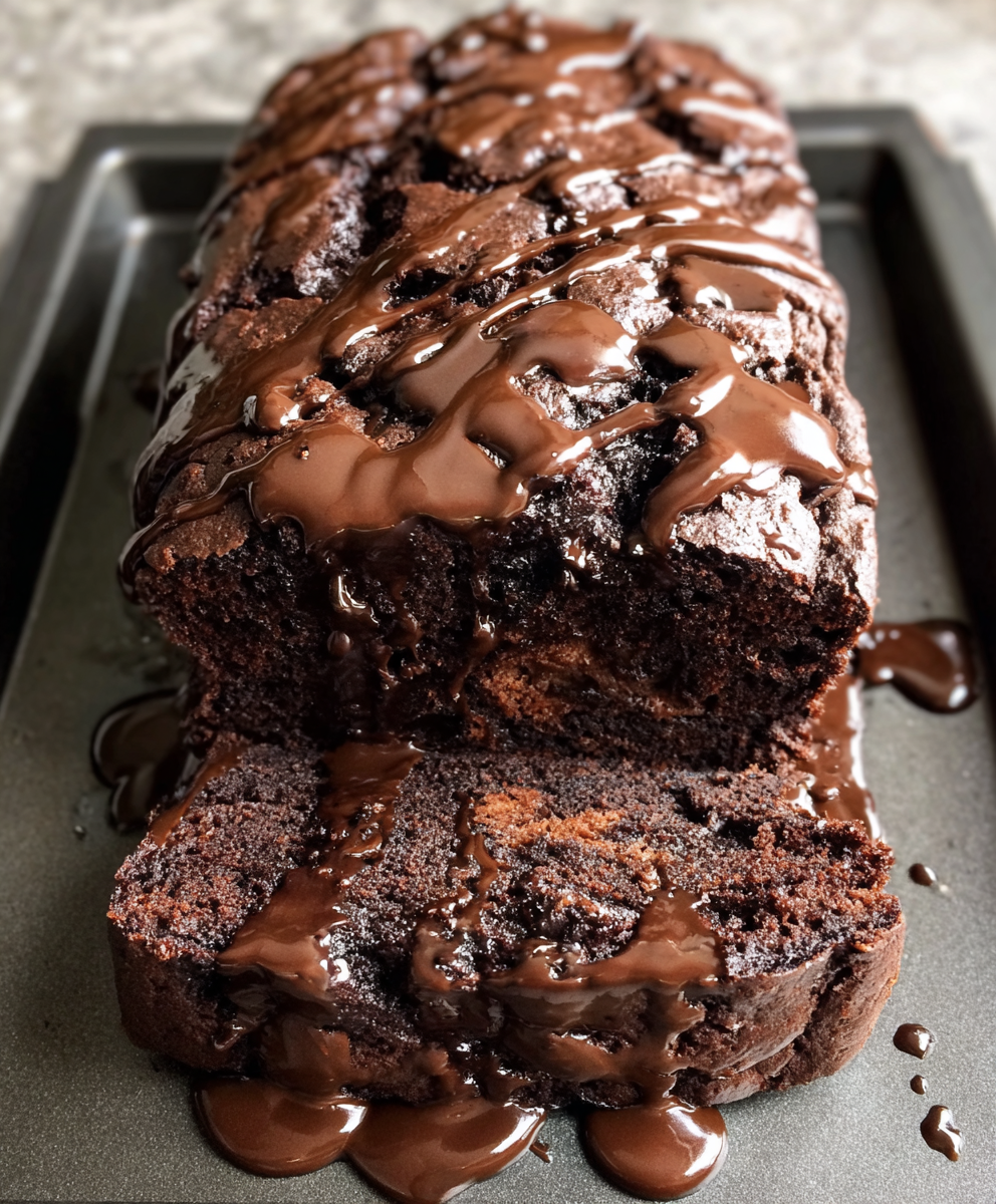 Hot Fudge Brownie Bread