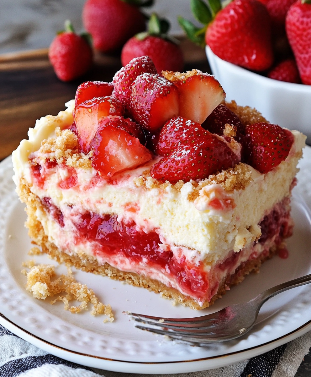 The Easiest Indulgence: Strawberry Cheesecake Dump Cake
