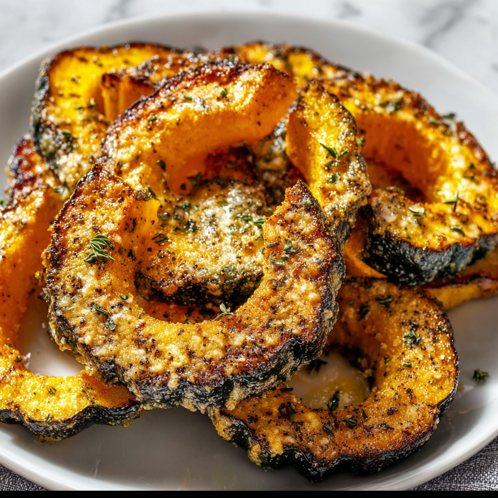 Parmesan Herb Roasted Acorn Squash Slices: The Perfect Savory Fall Side