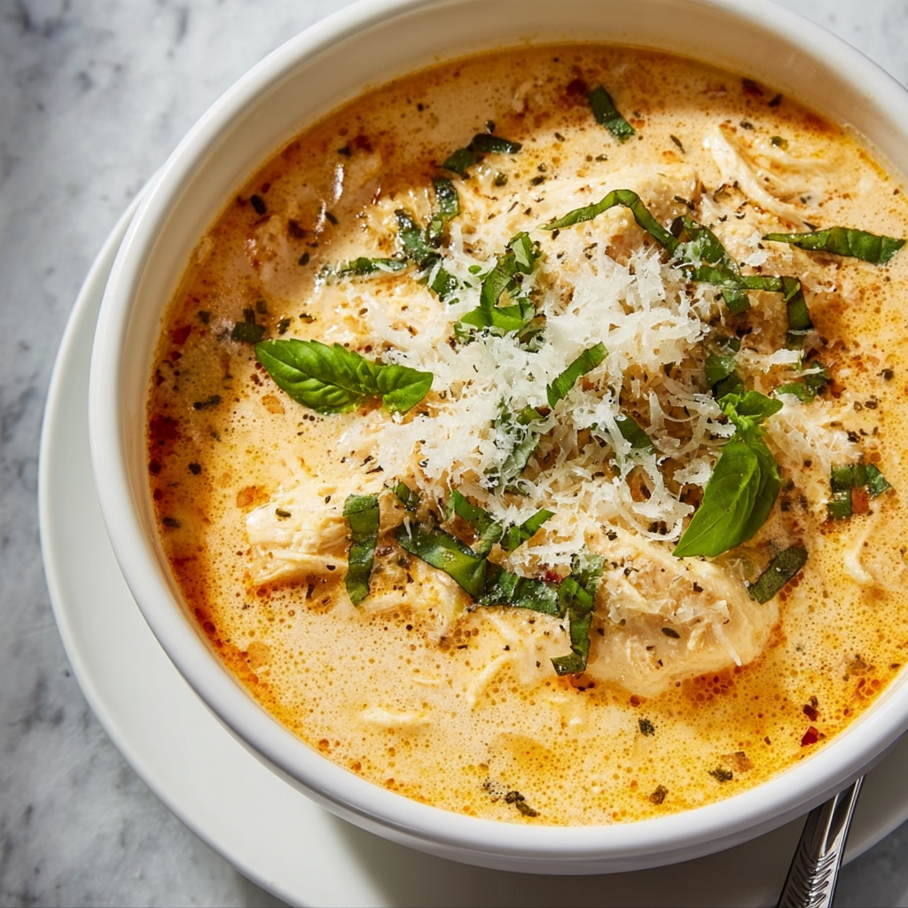 Crock Pot Creamy Chicken Parmesan Soup: Italian Comfort in a Bowl