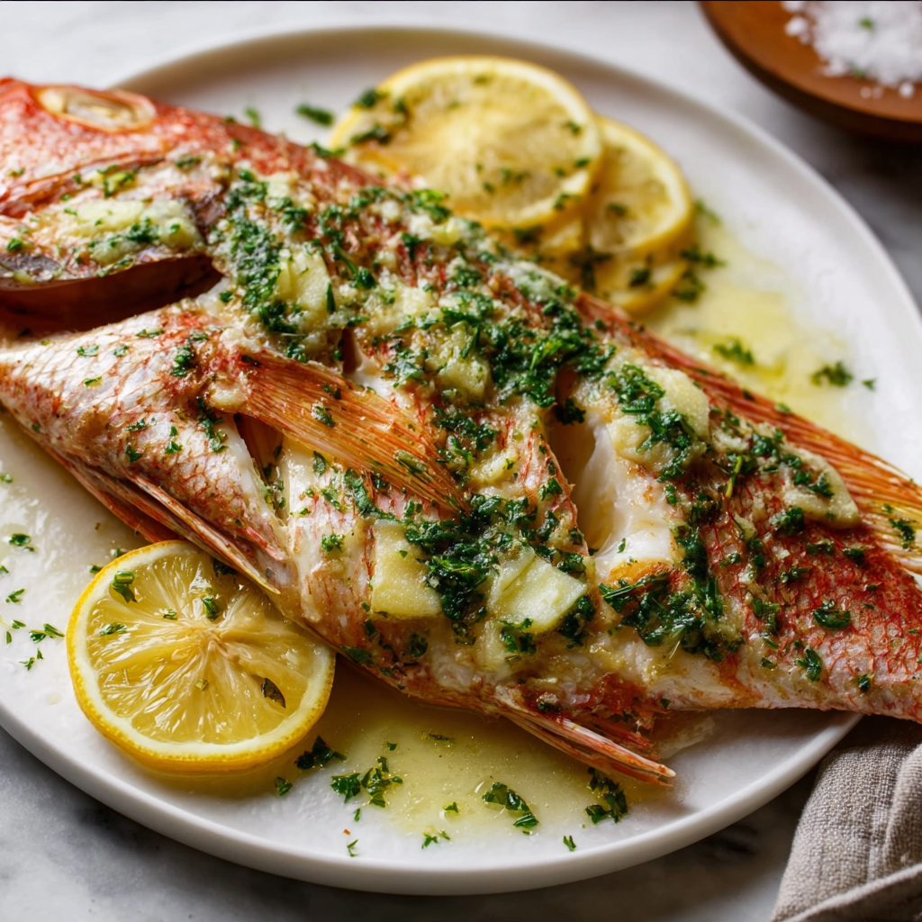 Baked Red Snapper with Lemon Herb Butter: A Restaurant-Quality Dinner at Home