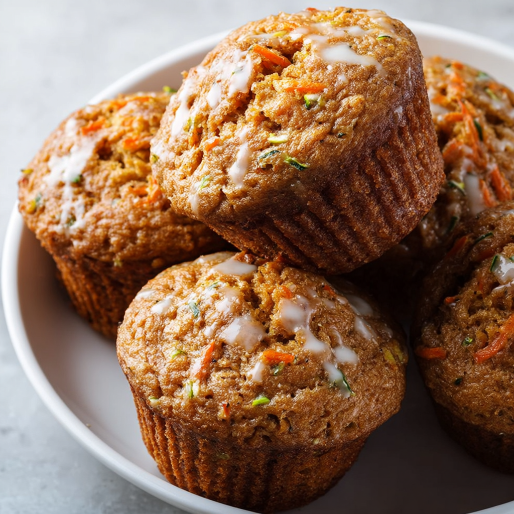 Carrot Cake Zucchini Muffins: The Ultimate Moist &#038; Healthy Breakfast