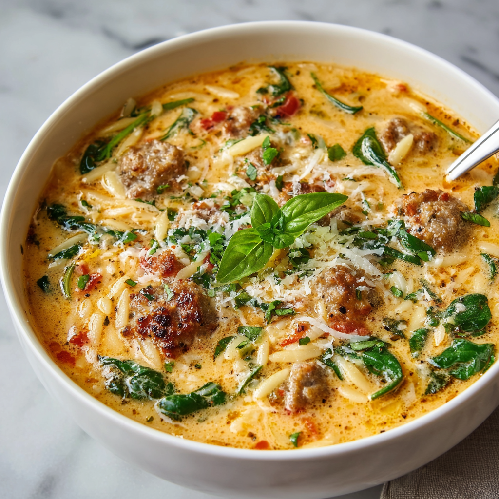 Creamy Italian Sausage Orzo Soup: The &#8220;Risotto-Style&#8221; One-Pot Wonder