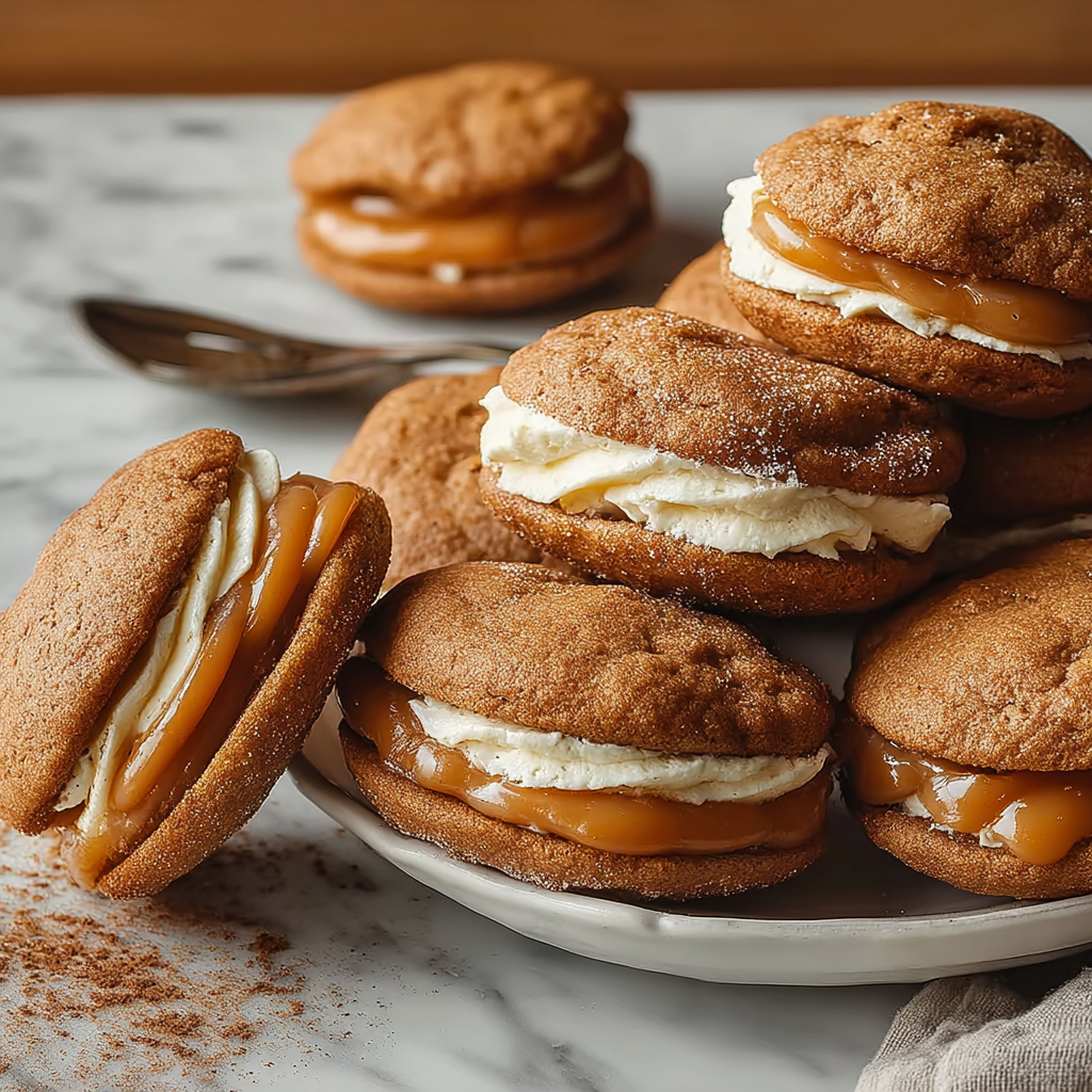 Apple Cider Whoopie Pies with Caramel Filling: The Ultimate Fall Sandwich Cookie