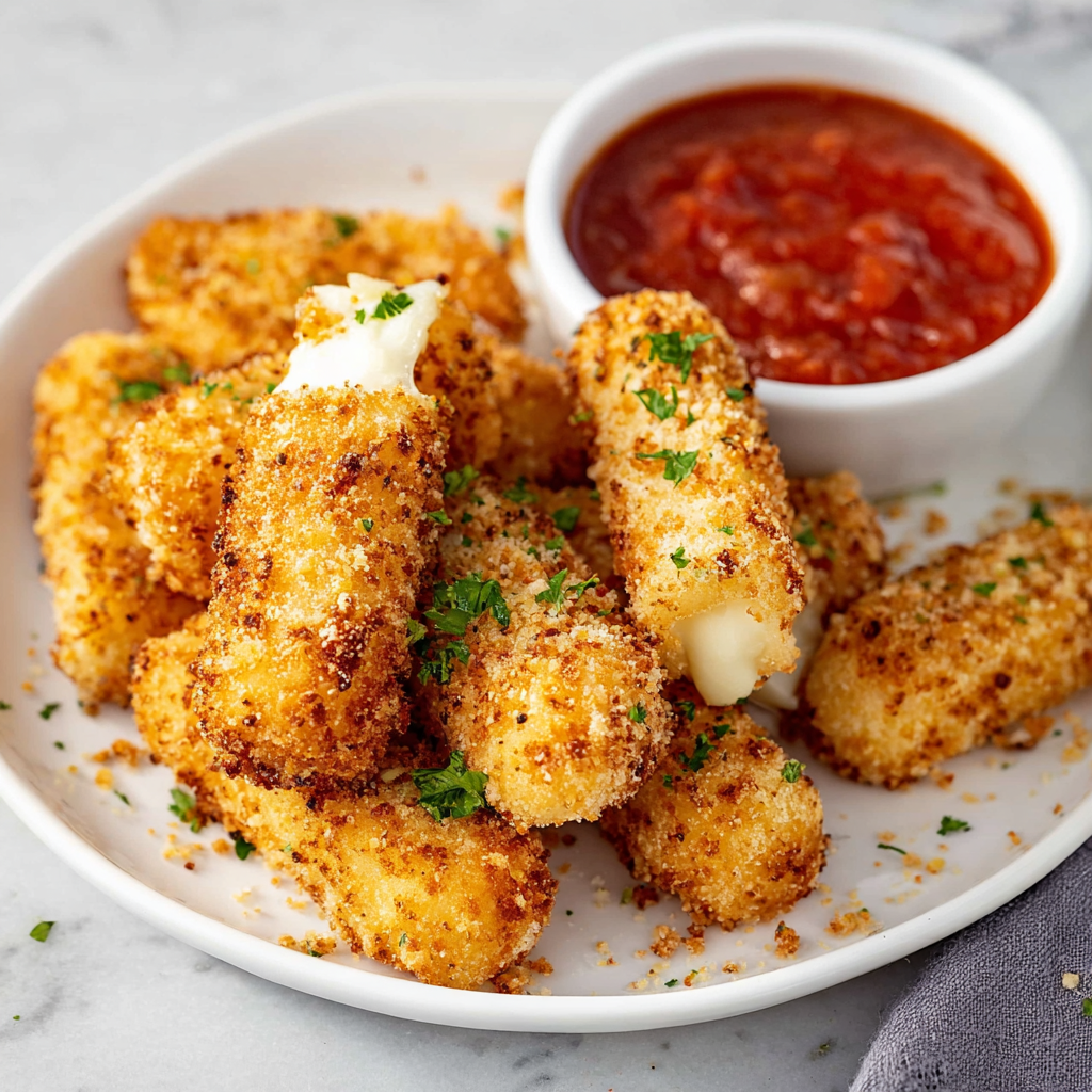 Crispy Air Fryer Mozzarella Sticks: The &#8220;No-Explosion&#8221; Method