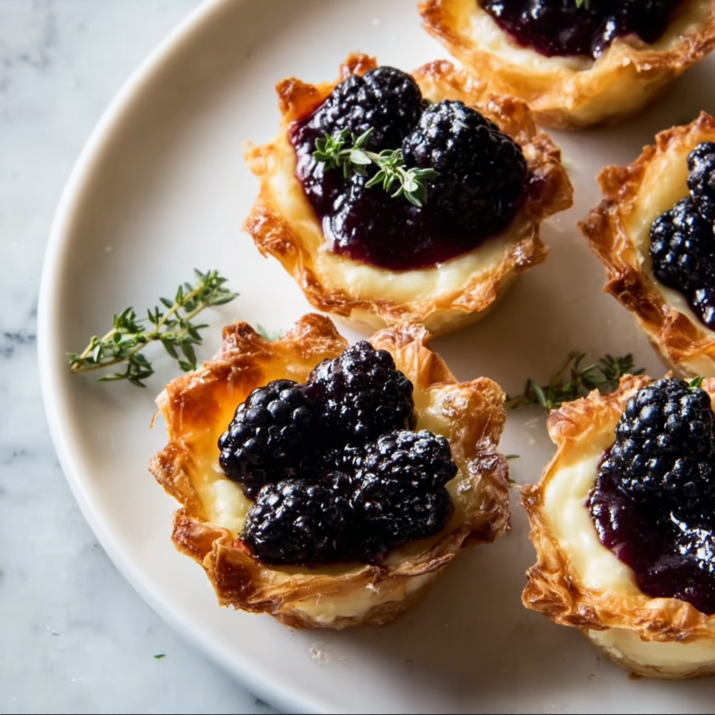 Brie Phyllo Cups with Blackberry: The 15-Minute Party Trick