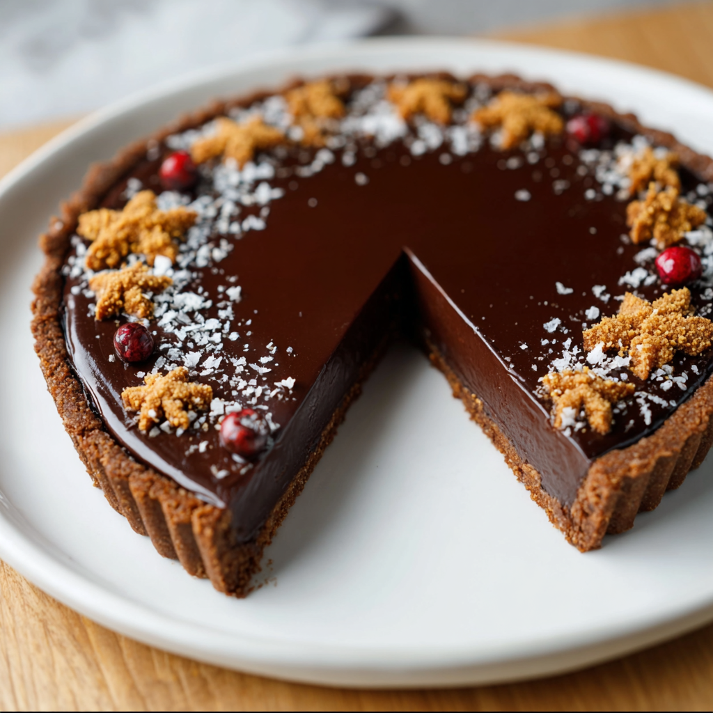 Vegan Gingerbread Chocolate Tart: The Ultimate Festive Dessert