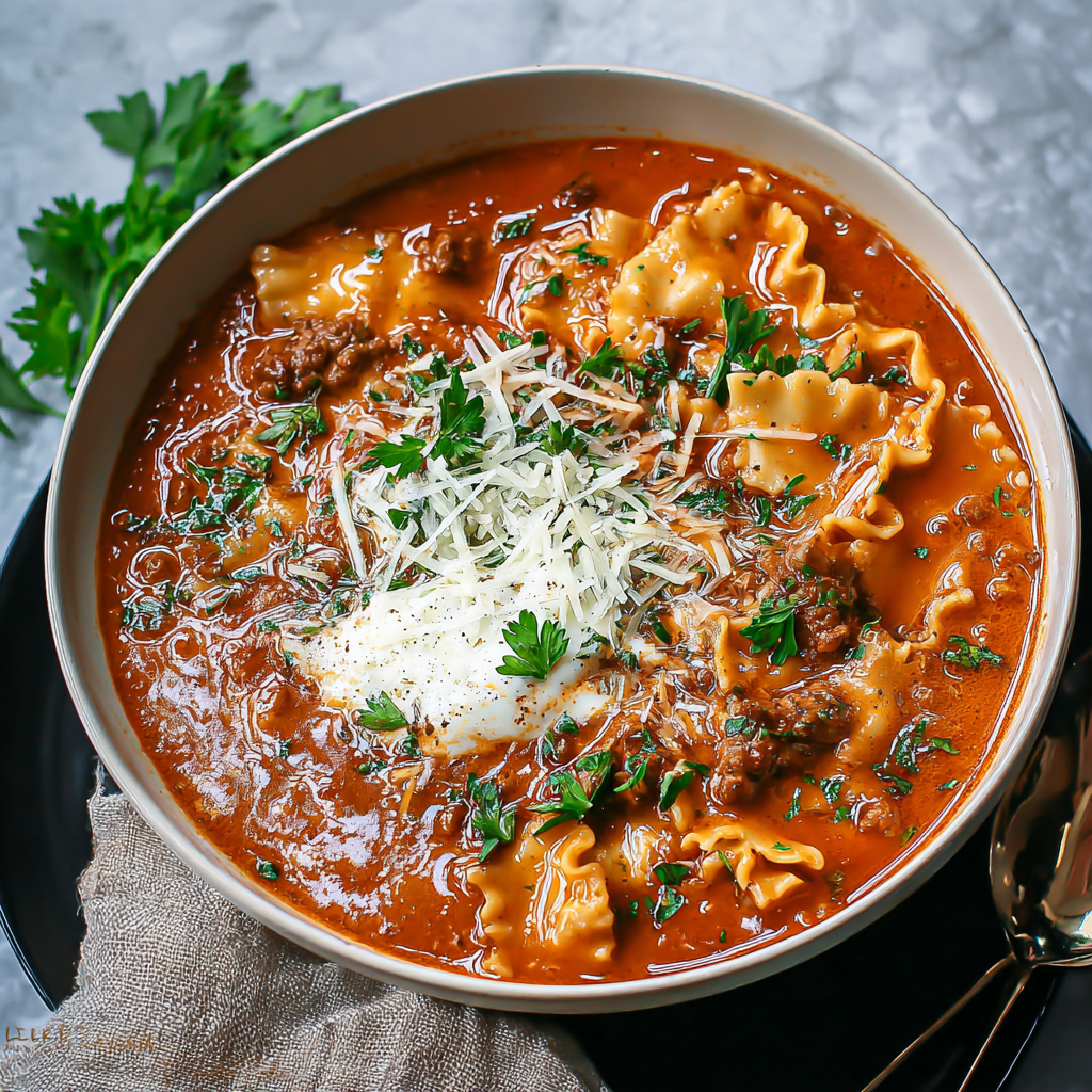 One Pot Lasagna Soup: The Lazy Chef&#8217;s Comfort Food