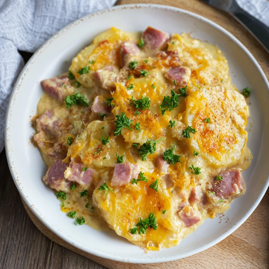 Creamy Crock Pot Scalloped Potatoes with Chunks