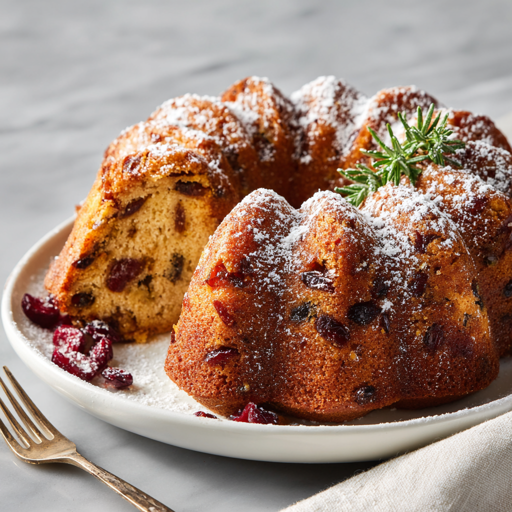 Classic Christmas Fruitcake Bundt: The Boozy Holiday Jewel